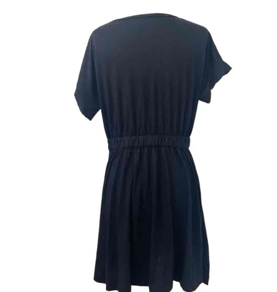 Kate Spade Women Short Sleeve Dress Black Flared Hem Dress with Bow Detail XS - Picture 3 of 8